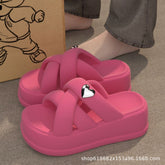 Summer thick bottom 6.0CM love slippers anti-slip and anti-odor