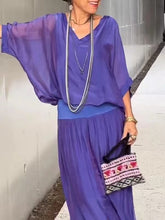 (25% off any two items)🌺Elegant chiffon wide-leg pants two-piece set