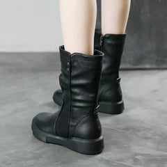 (25% off any two items)Autumn and winter large size round toe flat heel women's Martin boots wholesale