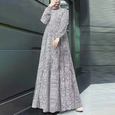 (25% off any two items)New style comfortable casual long sleeve pullover loose waist long dress