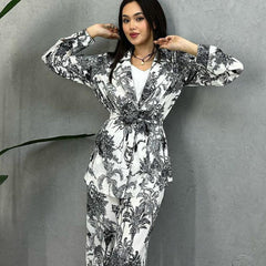 (25% Off Any Two Items) Digital Printing Long Sleeve Loose Tie Fashion Casual Two Piece Suit