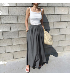 (25% off any two items)2024 Summer Breathable Loose Linen Pants Skirt Pants Women's Long Pants