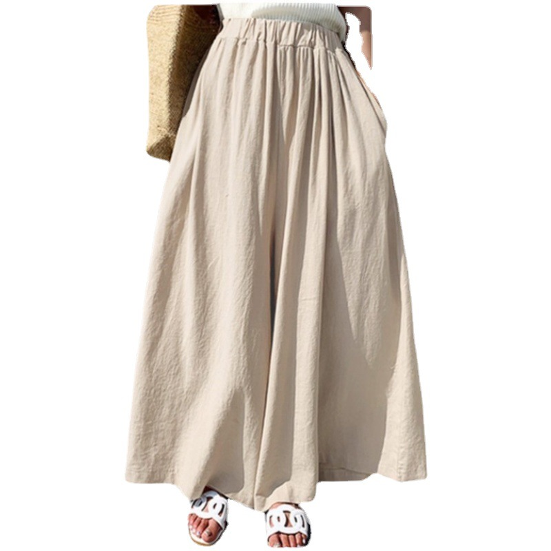 (25% off any two items)2024 Summer Breathable Loose Linen Pants Skirt Pants Women's Long Pants