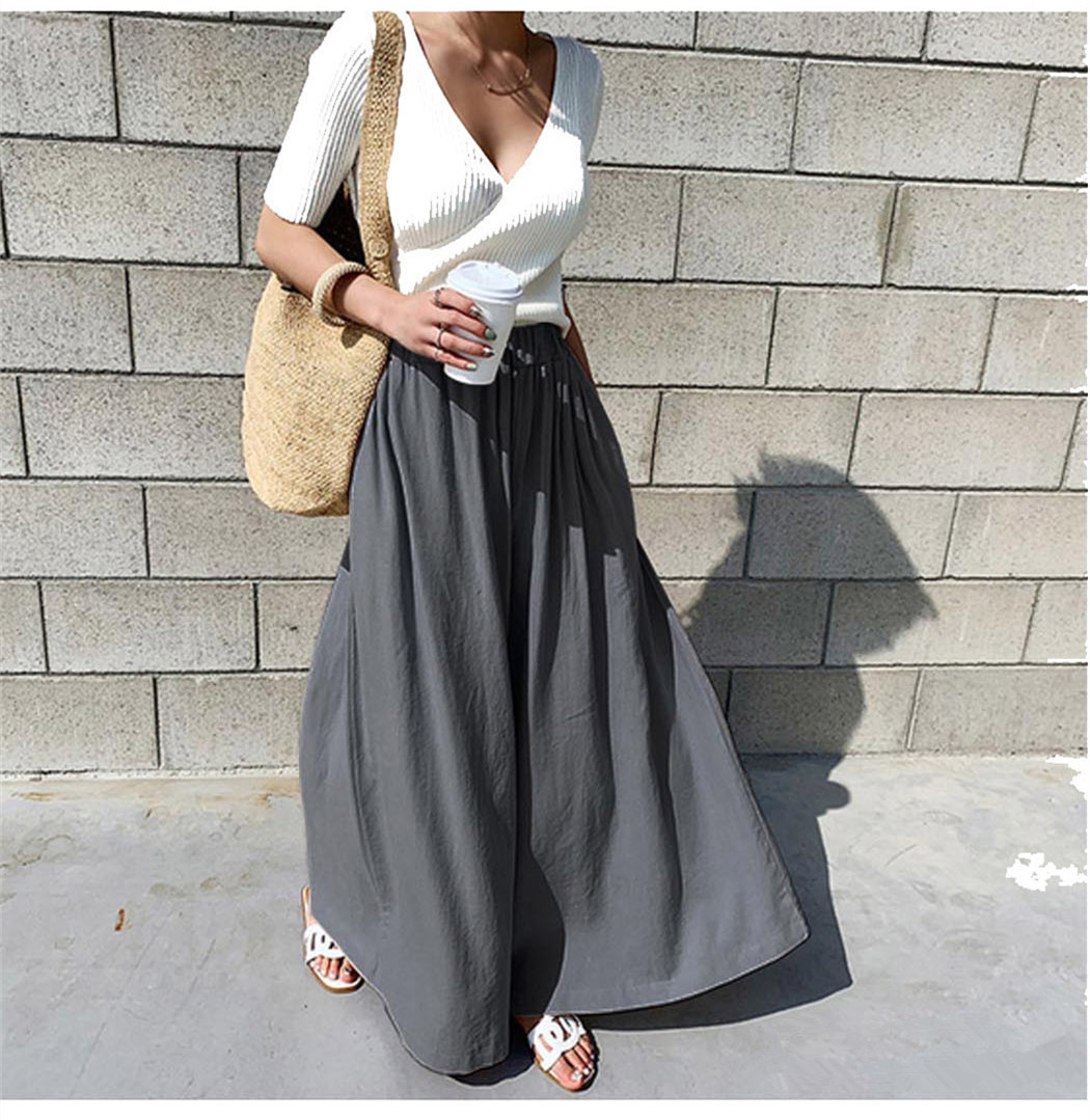 (25% off any two items)2024 Summer Breathable Loose Linen Pants Skirt Pants Women's Long Pants