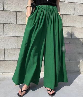 (25% off any two items)2024 Summer Breathable Loose Linen Pants Skirt Pants Women's Long Pants