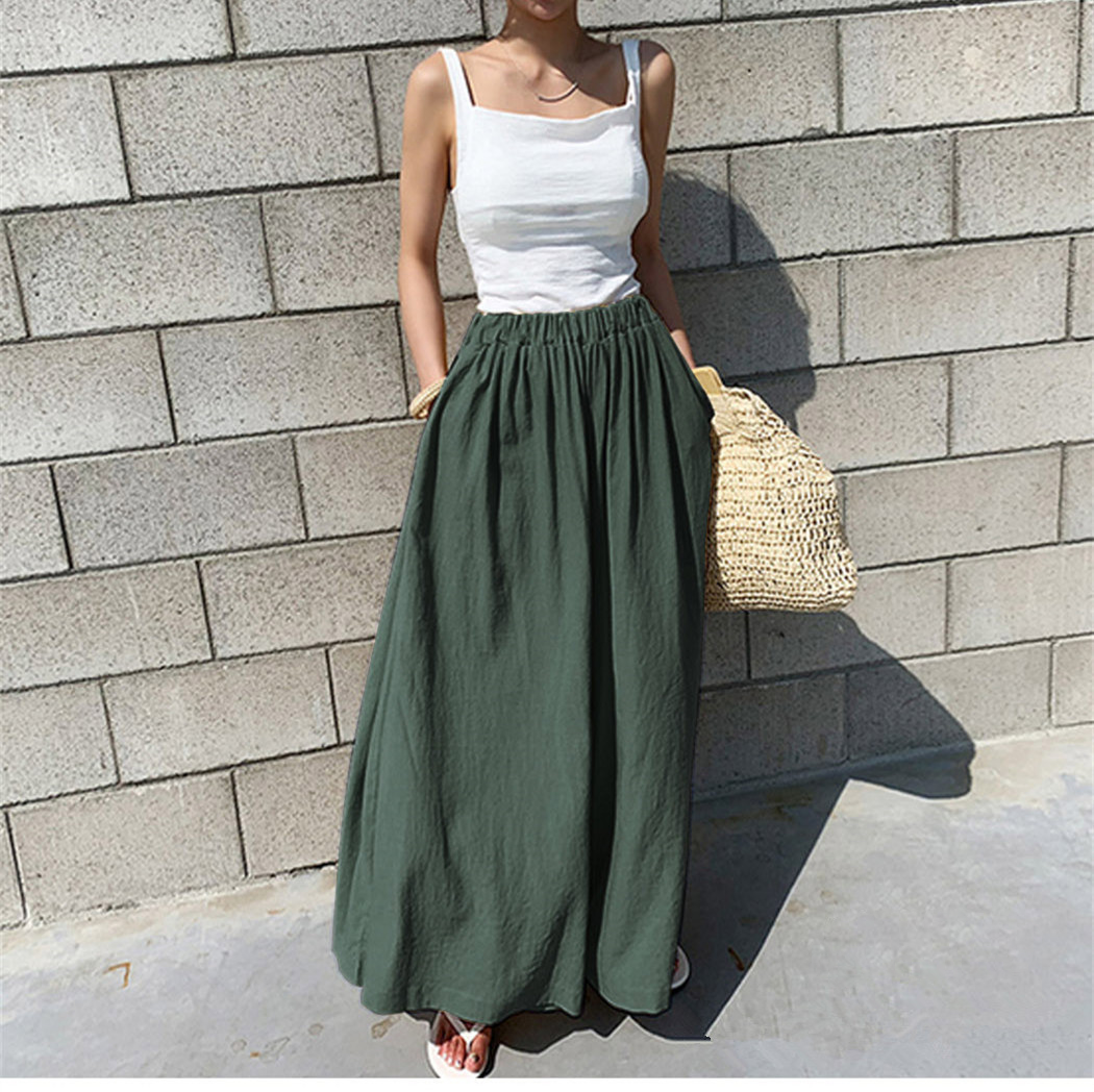 (25% off any two items)2024 Summer Breathable Loose Linen Pants Skirt Pants Women's Long Pants