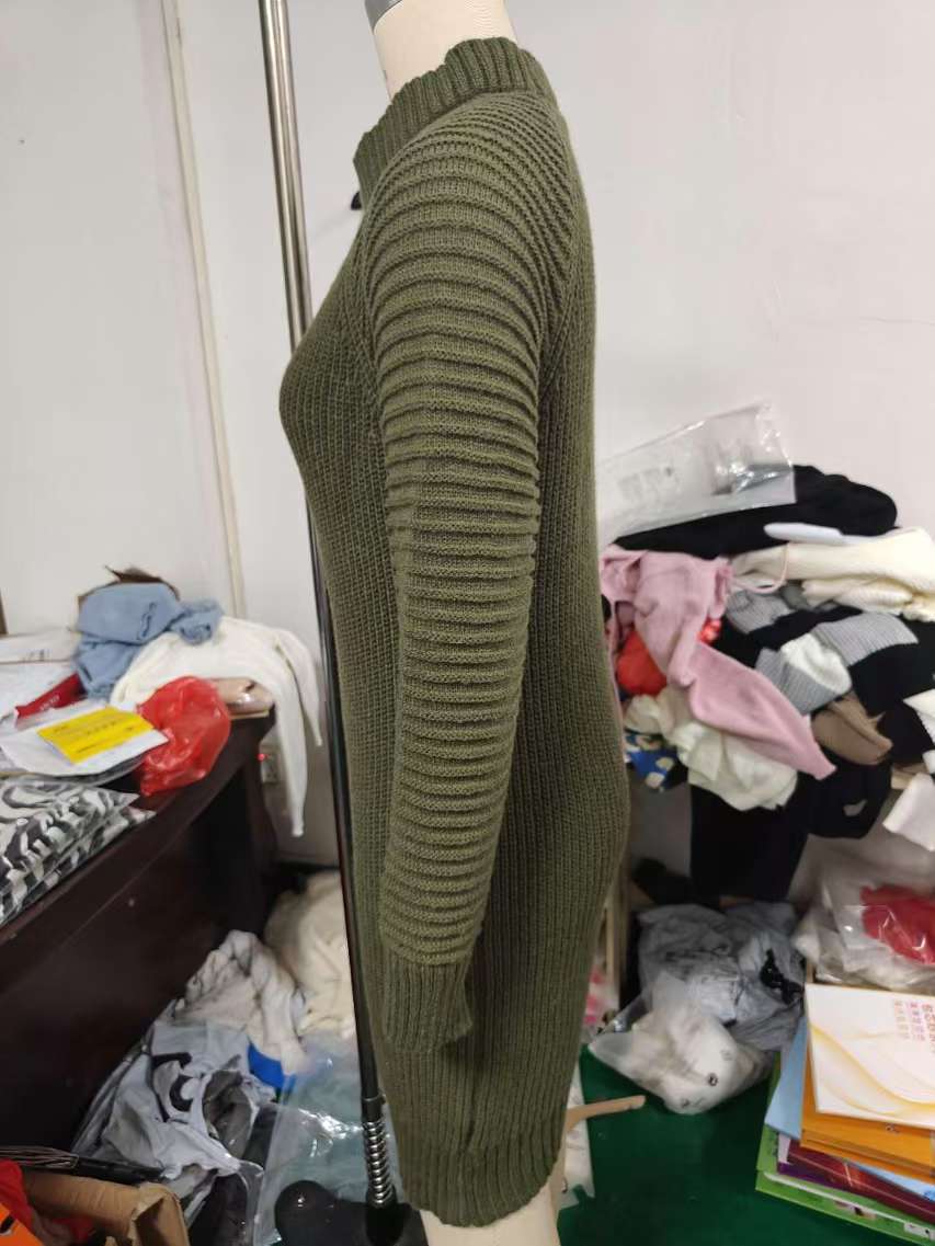Turtleneck Sweater Women Long Sleeve Knit Sweater Dresses