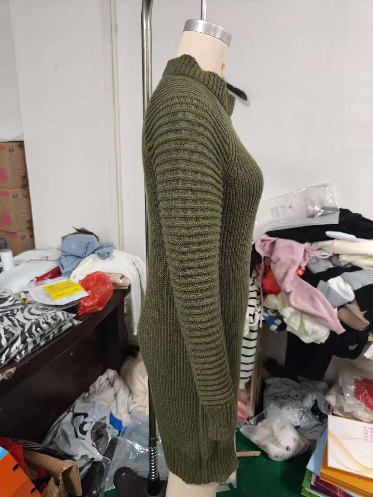 Turtleneck Sweater Women Long Sleeve Knit Sweater Dresses