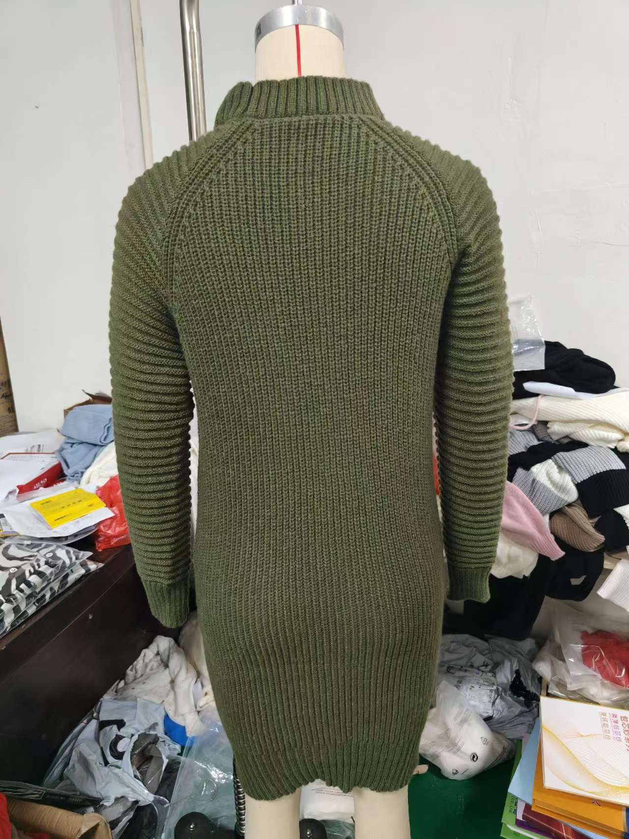 Turtleneck Sweater Women Long Sleeve Knit Sweater Dresses