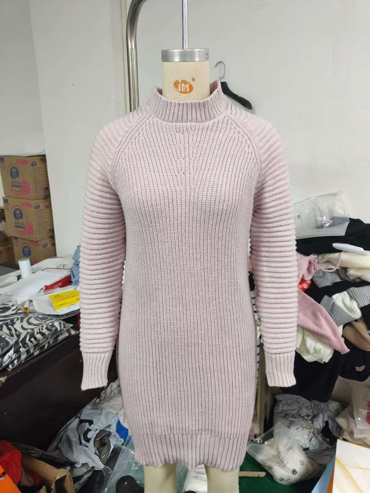 Turtleneck Sweater Women Long Sleeve Knit Sweater Dresses