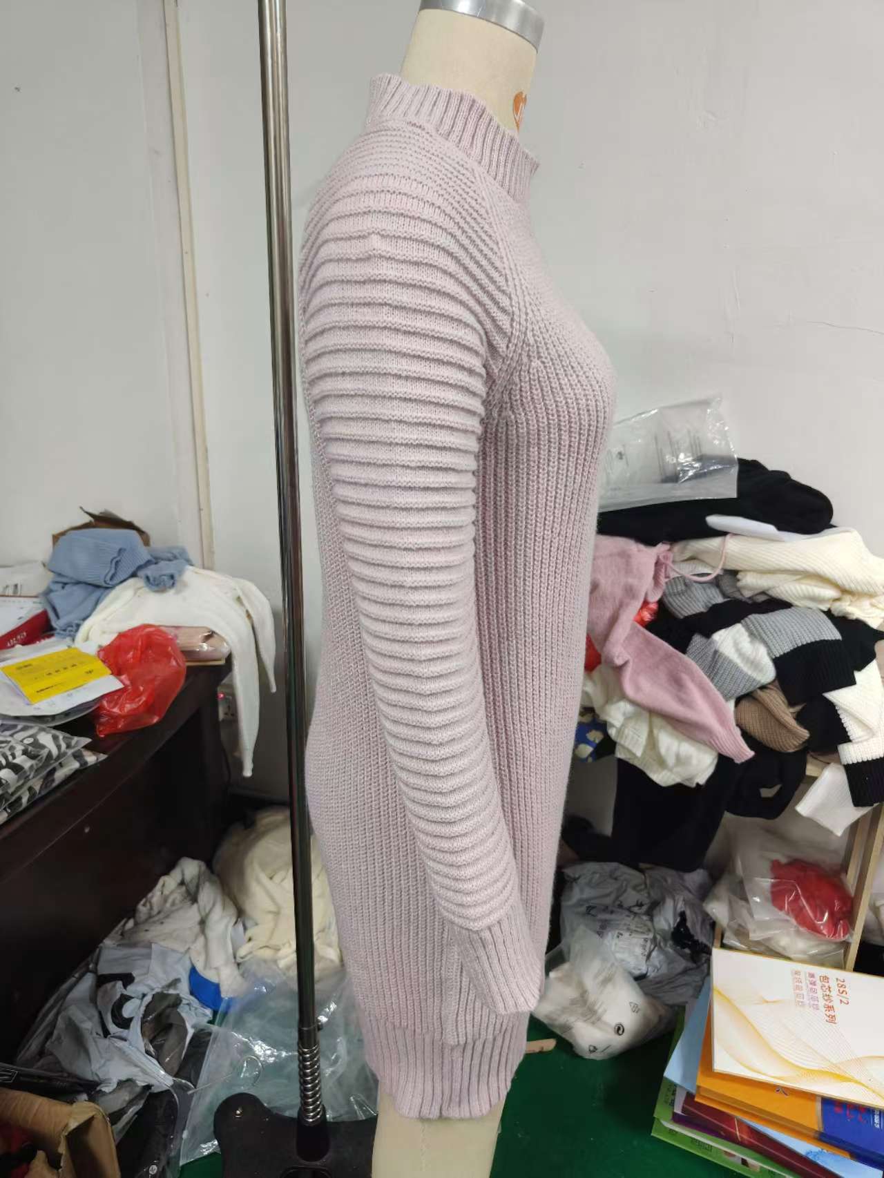 Turtleneck Sweater Women Long Sleeve Knit Sweater Dresses