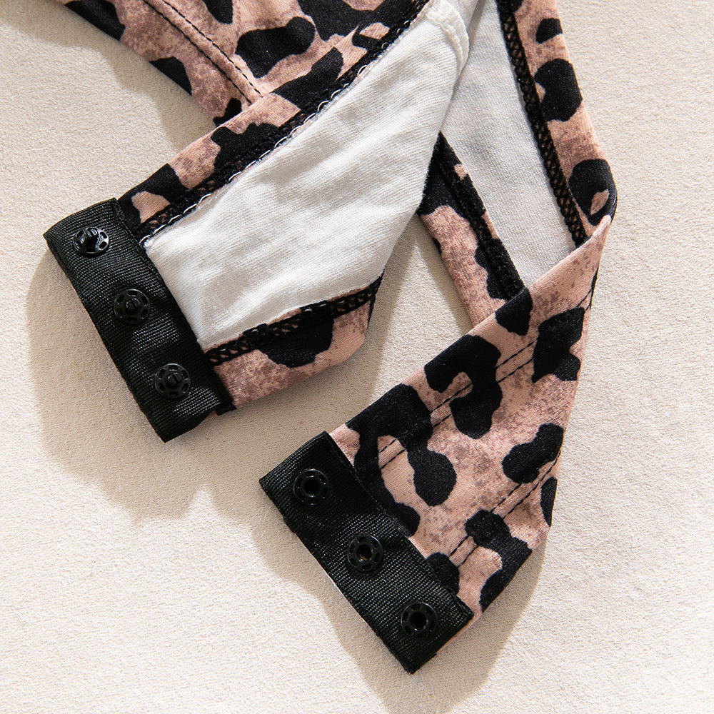 Wild Leopard Sexy Patchwork Sheer Mesh Bodycon Long Sleeve Leopard Printed