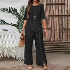2025 Cotton Linen V-Neck Tie Solid Color Loose Plus Size Dress
