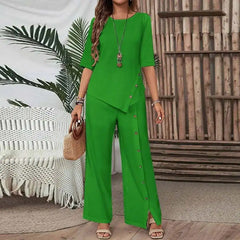 2025 Cotton Linen V-Neck Tie Solid Color Loose Plus Size Dress