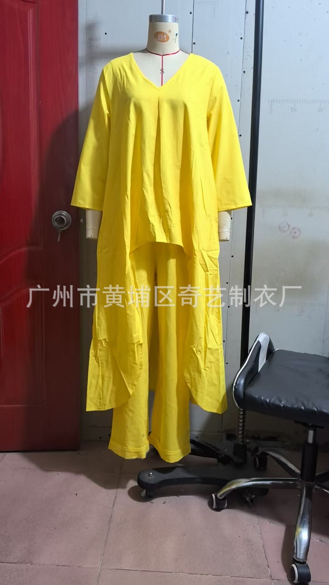 2025 Large Size Cotton Linen Shirt Set High Waisted Loose Pants