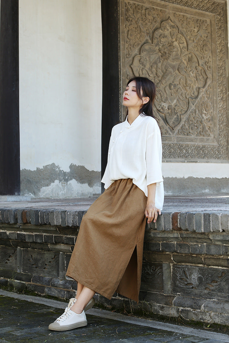 Linen Design Half Body Skirt Vintage Set (available separately, 25% off two)