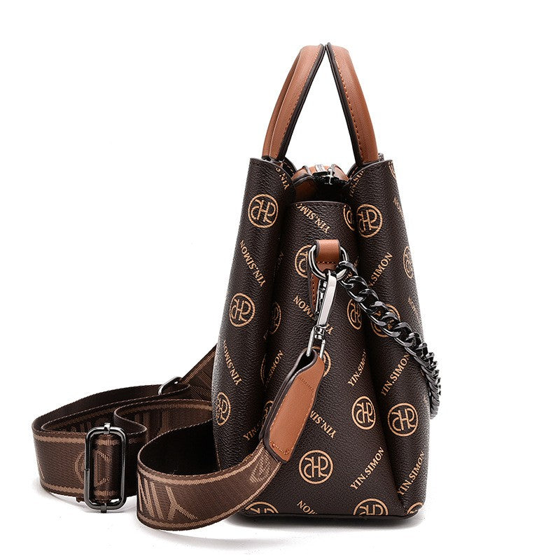 Fashionable Printed Bucket Mom Bag