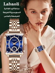 Light luxury waterproof square ladies watch