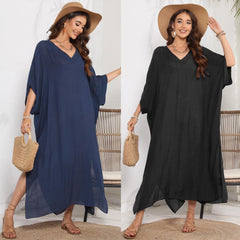 (25% off any 2 pieces) Women's V-Neck Loose Casual Split Dresses