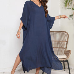 (25% off any 2 pieces) Women's V-Neck Loose Casual Split Dresses