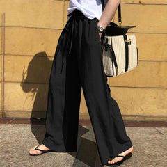 2024 Fashion High Waist Solid Color Casual Loose Pants