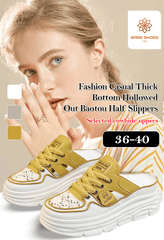 Lightweight thick bottom hollowed out breathable shoes for women