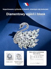 High-end crystal swan brooch