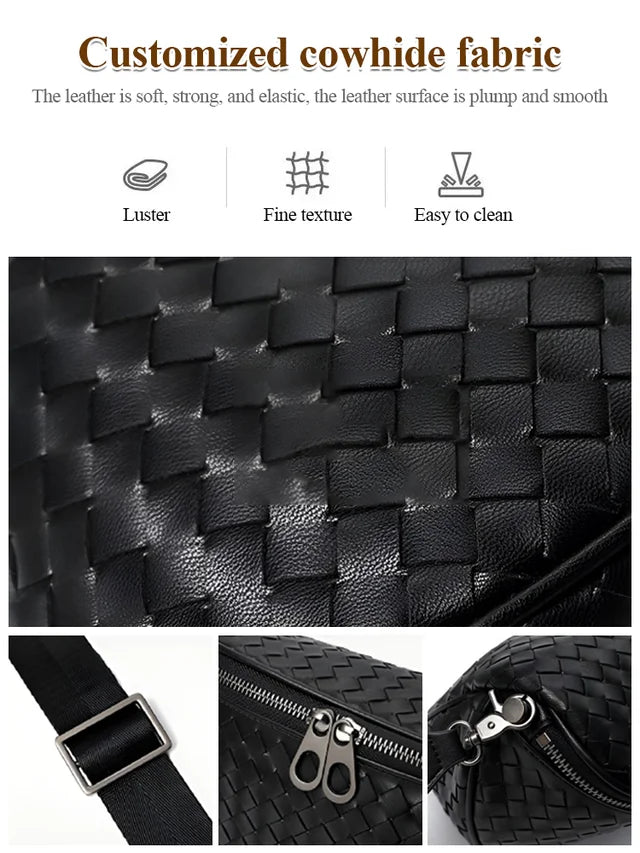 Fashionable Weaving Large Capacity Shell Bag