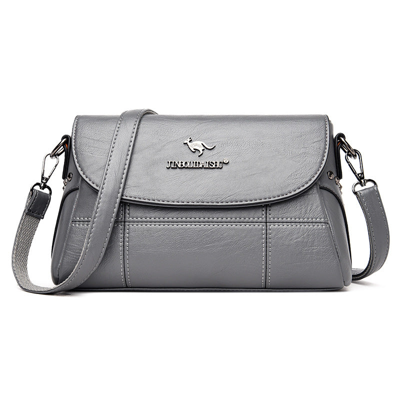 Modern soft leather shoulder bag from the Italian brand