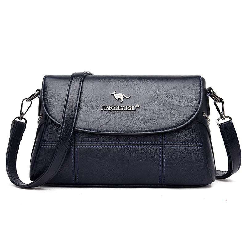 Modern soft leather shoulder bag from the Italian brand