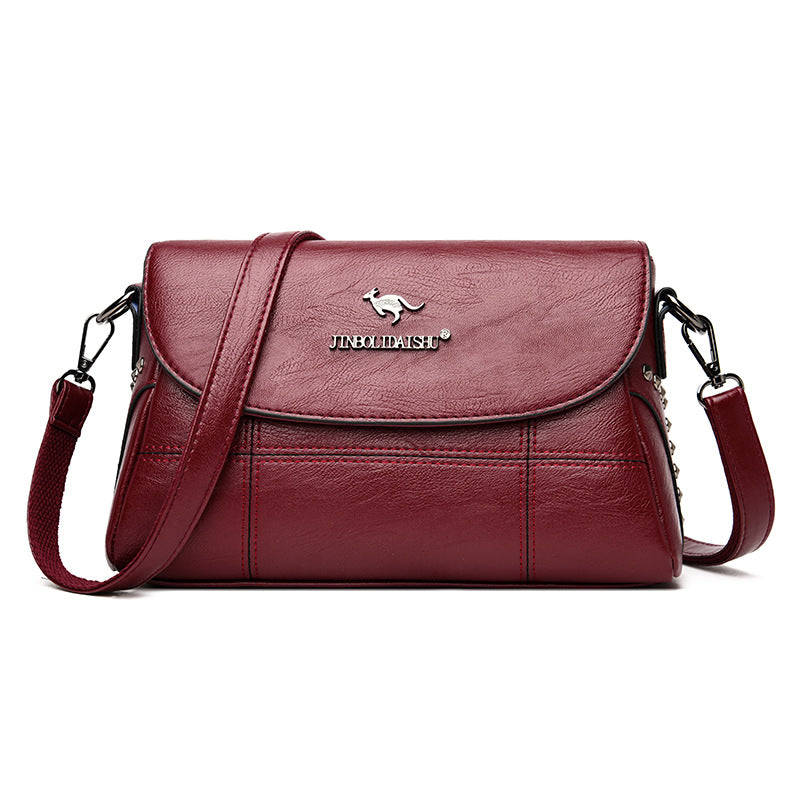 Modern soft leather shoulder bag from the Italian brand