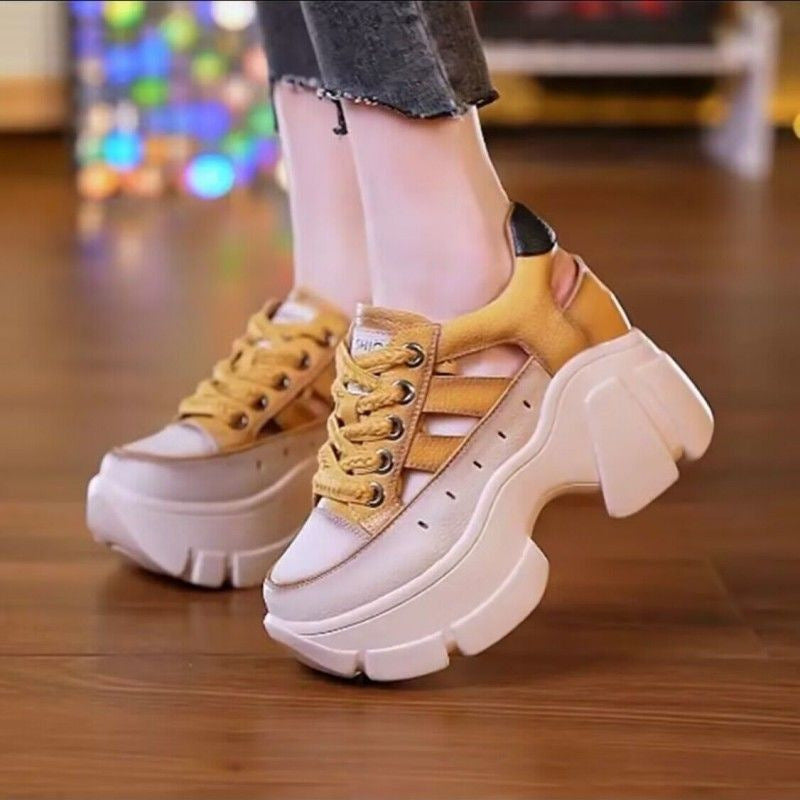 Italian women's thick sole heightening casual shoes