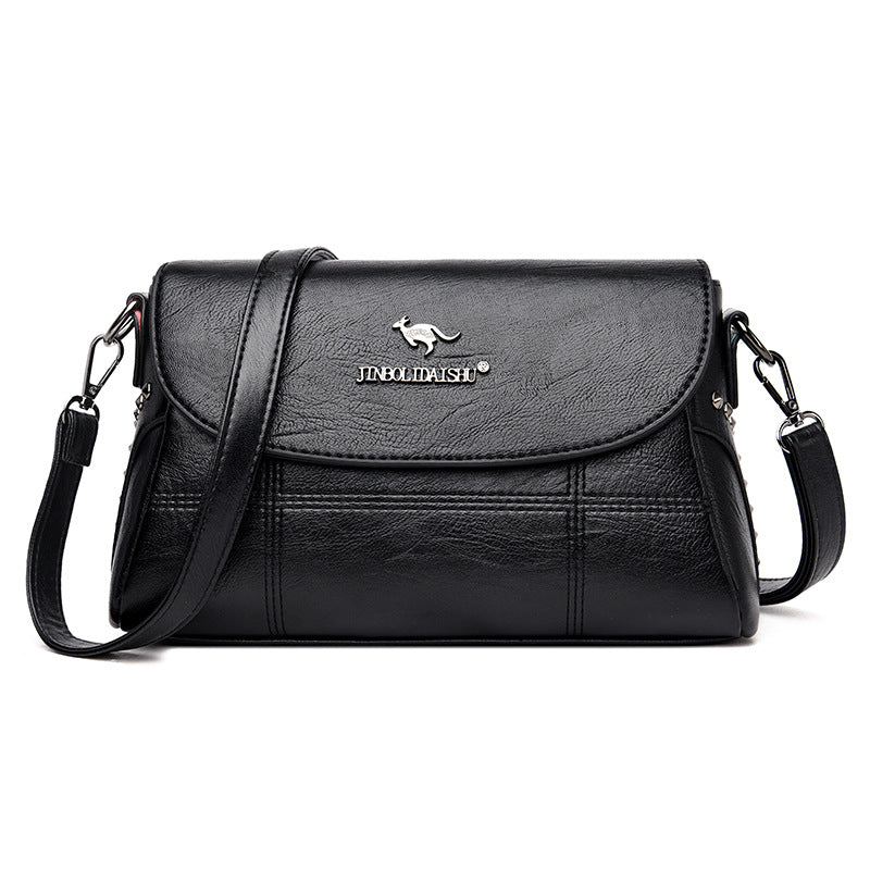 Modern soft leather shoulder bag from the Italian brand