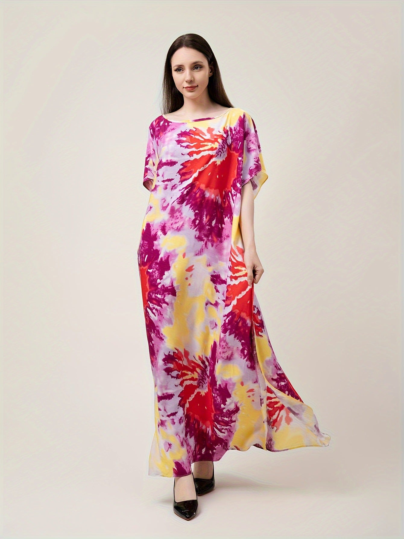 (25% off any 2 pieces) New Long Dresses One Size Loose Printed Dresses