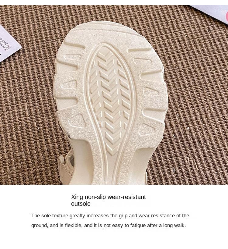 (Any two pieces 30% off) 2024 summer new thick bottom women's shoes fashion solid color velcro beach casual women's sandals