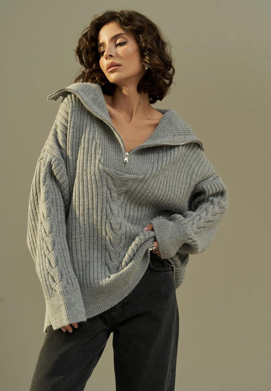 Spring and Autumn new knitted sweater knit sweater V-neck pullover women's tops