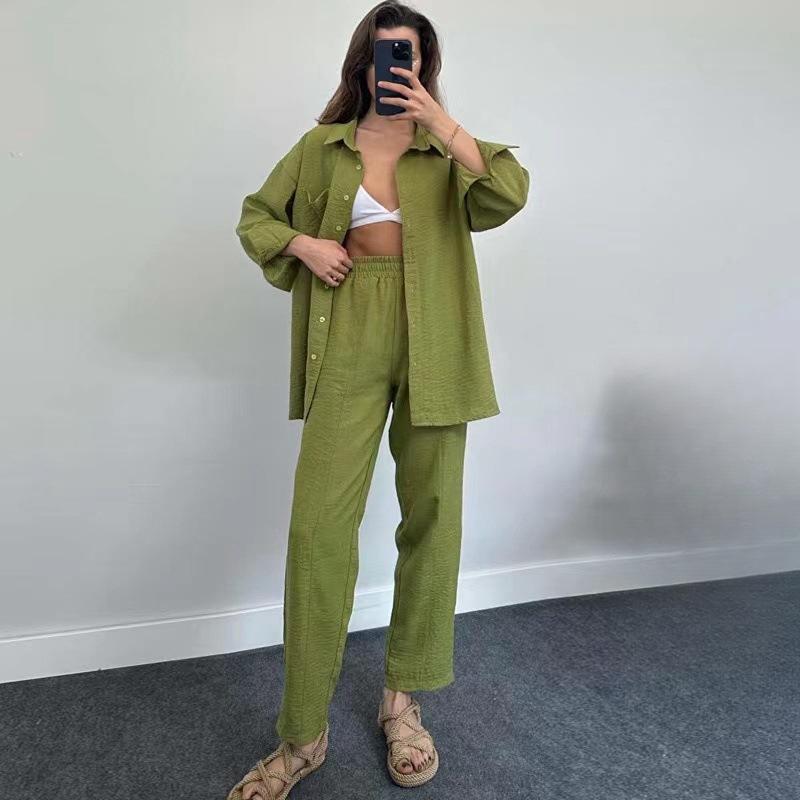 (25% off any two items)2024 Hot Casual Shirt Suit Women Spring And Autumn  Women Loose Fashion Casual