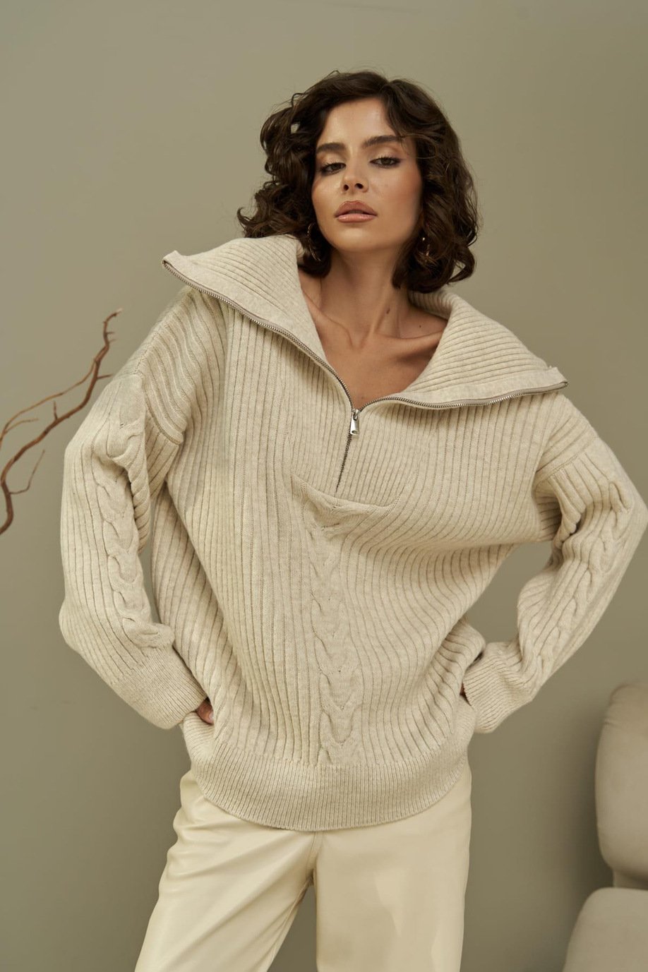 Spring and Autumn new knitted sweater knit sweater V-neck pullover women's tops