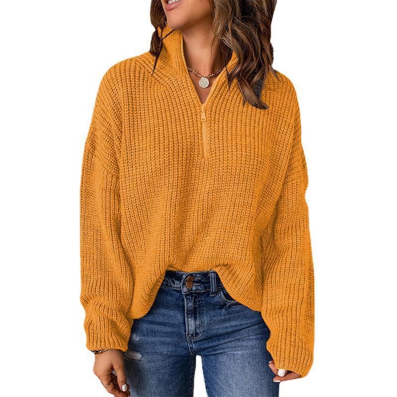 New women's high neck pullover knit fall versatile sweater women's models