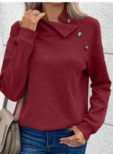 Fall and winter new explosion high neck long sleeve tops casual sweater