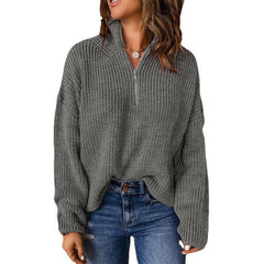 New women's high neck pullover knit fall versatile sweater women's models