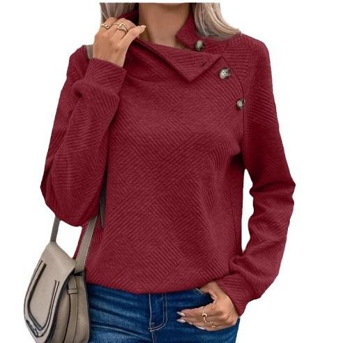 Fall and winter new explosion high neck long sleeve tops casual sweater