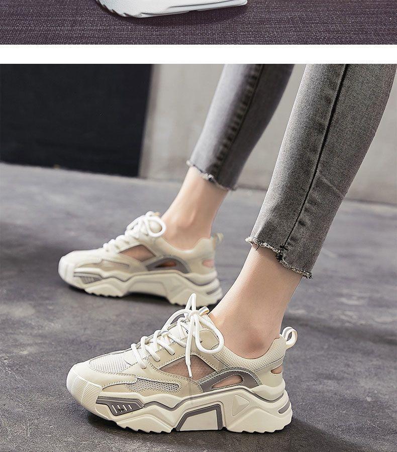 (Any two pieces 30% off) 2024 summer thin section hollow out breathable pops shoes package head sandals heightening thick bottom mesh women's shoes