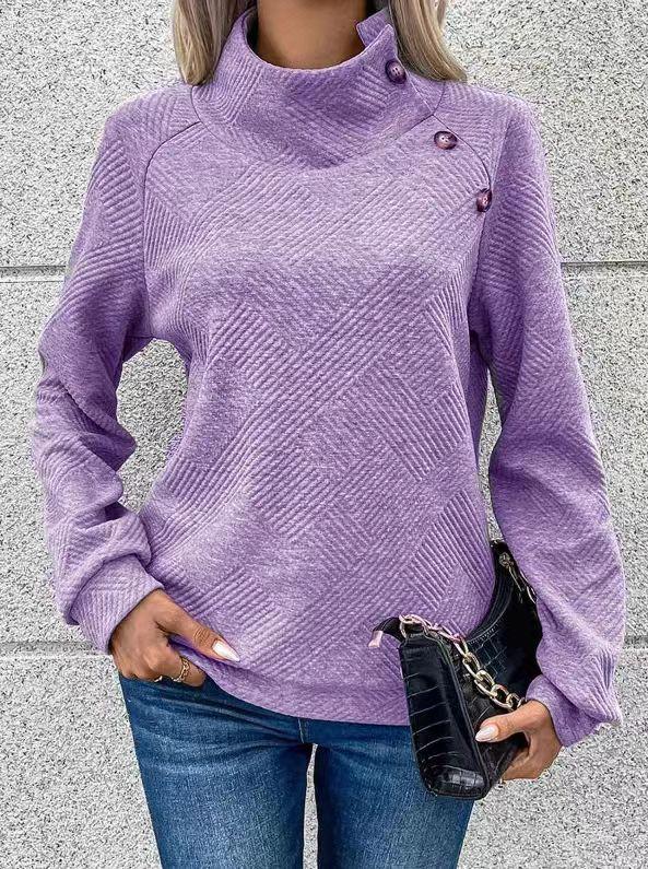 Fall and winter new explosion high neck long sleeve tops casual sweater