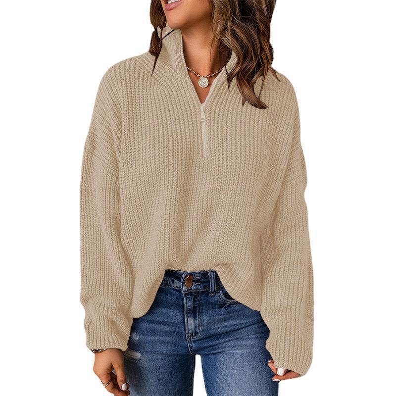 New women's high neck pullover knit fall versatile sweater women's models