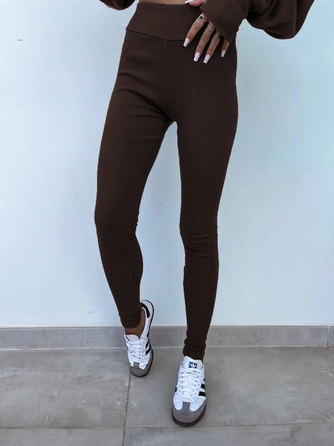 （25% off any two items）New sweatshirt suit casual loose long sleeve round neck slit top tight trousers