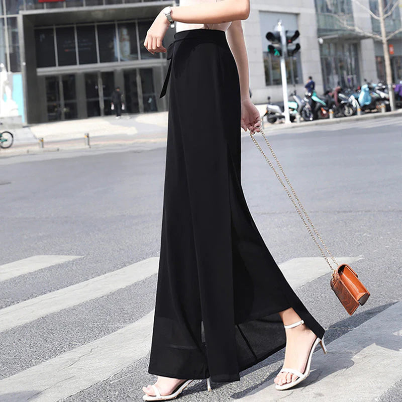 💐Women's Flowy Chiffon Wide Leg Pants