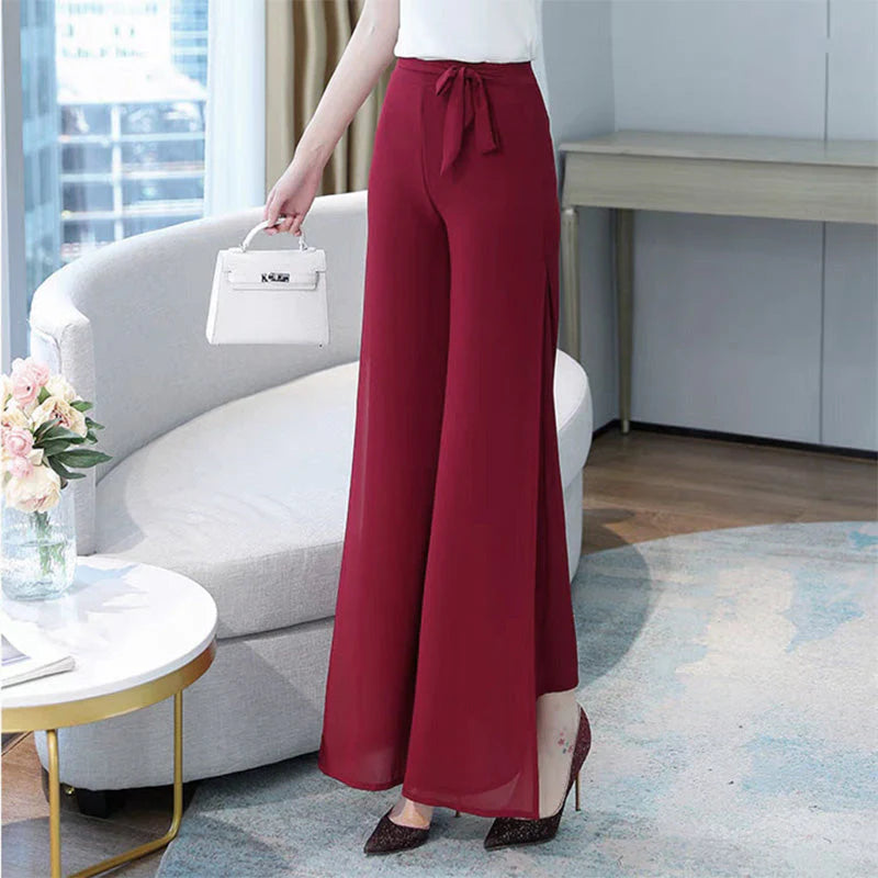 💐Women's Flowy Chiffon Wide Leg Pants